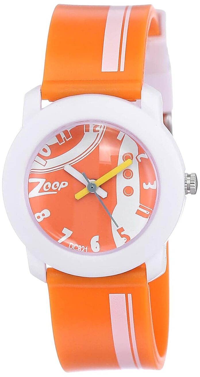 Zoop Analog Watch with Orange Dial & Orange Strap for Boys Girls Kids, from House of Titan