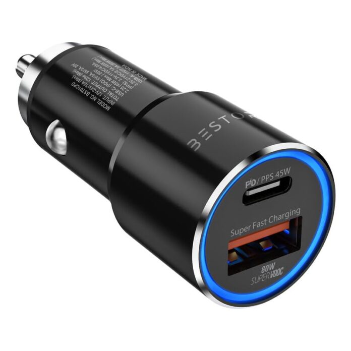 Bestor VoltDrive Pro 125W Car Fast Charging with Dual Output, Type C PD(45W), and USB Port(80w), BIS Certified and Compatible with, All Smartphones and Other USB Devices