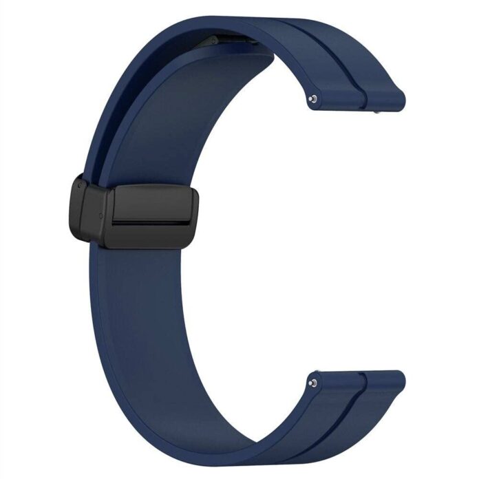Prolet 20MM Silicone Strap with Folding Magnetic Lock Compatible with Amazfit GTS 2 Mini, Amazfit Bip/Pro/Lite, Bip S, Amazfit GTR, Samsung Galaxy Watch 4/ Watch 5 Compatible All 20MM Watches-Blue