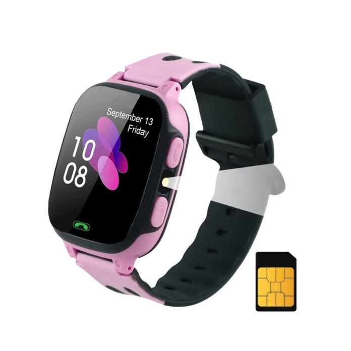 sekyo S2 Pro Kids SmartWatch for Boys & Girls | Calling Smart Watch for Kids with LBS Location Tracking, Selfie Camera, SOS | 2G/4G/5G Sim Card Support | Parent Control App | Long Battery Life -Pink