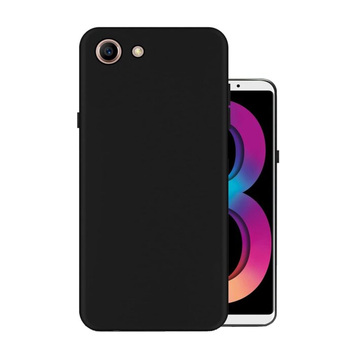 HELLO ZONE Exclusive Matte Finish Soft Back Case Cover for Oppo A83 - Black