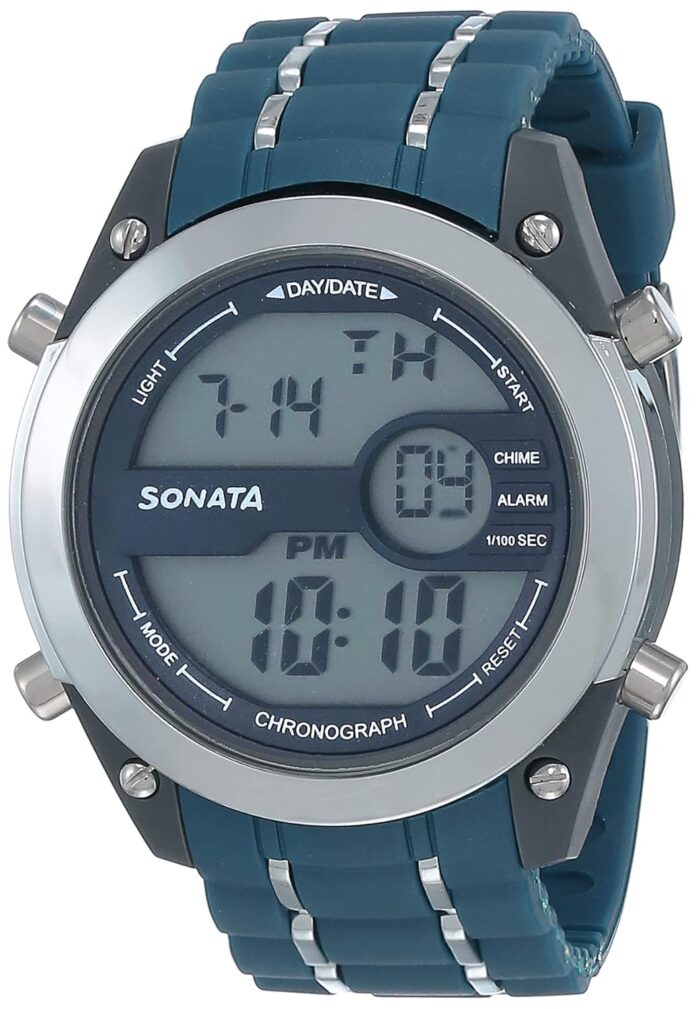SF Digital Dial Blue Plastic Strap Watch for Men-NS77034PP03