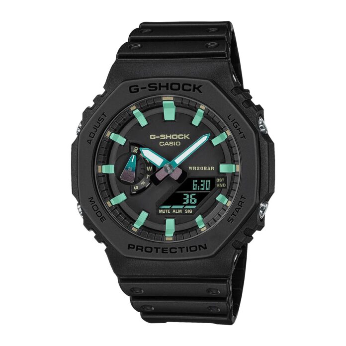 Casio G-Shock GA-2100RC-1ADR Black & Rusted Analog-Digital Dial Black Resin Strap Men's Watch Shock and 200M Water Resistant G1388