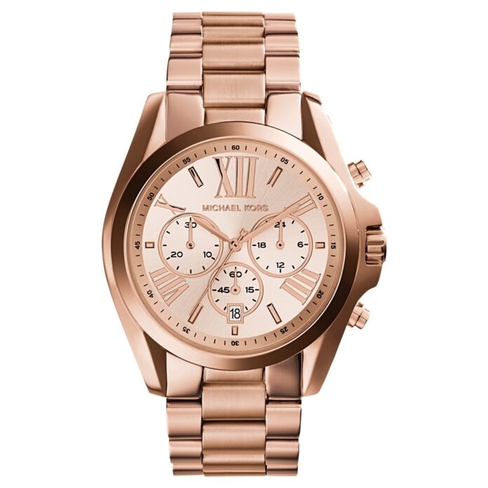 Michael Kors Stainless Steel Lexington Analog Gold Dial Women's Watch