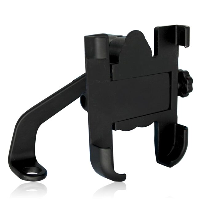 OTOROYS Metal CNC Bike Mount Holder Navigation 360 Degree Rotation Mirror Cradle for All Smartphones Bicycle, Motorcycle, Scooty (Black)