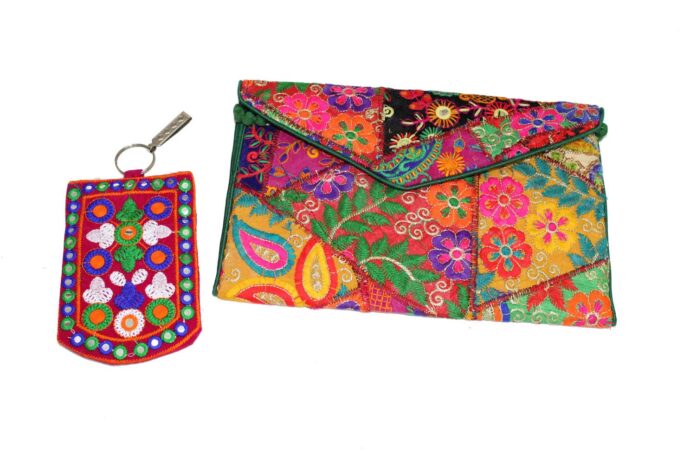 SHUBHANGI COLLECTIONS Women's Multicolored Combo Embroidered Sling Bag/Mobile Cover