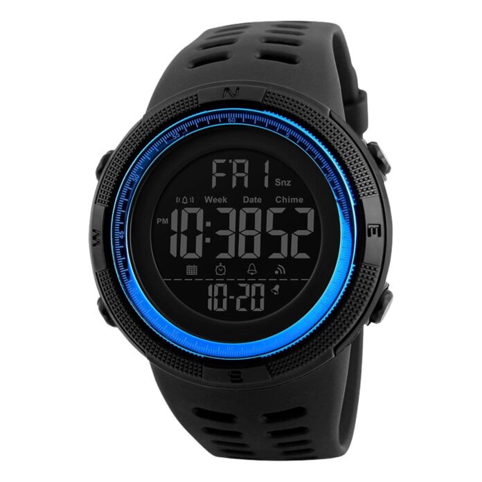 SKMEI Men's Digital Sports Watch 50m Waterproof LED Military Multifunction Smart Watch Stopwatch Countdown Auto Date Alarm - 1251