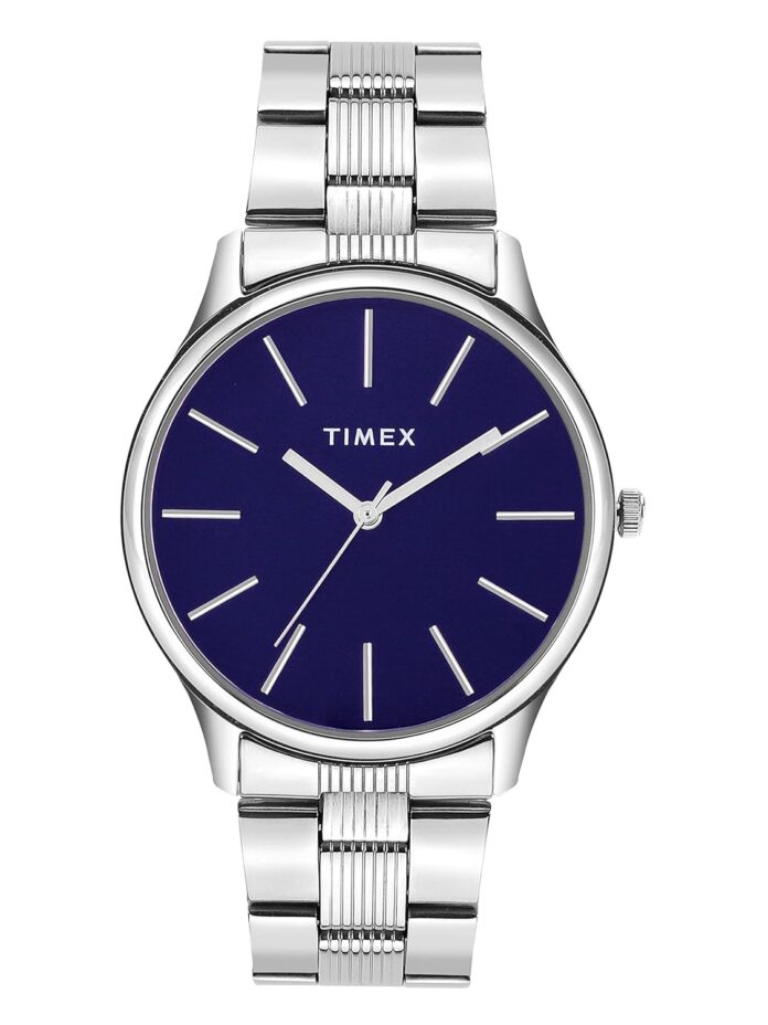 Timex 3 Hands Men Analog Blue Dial Coloured Quartz Watch, Round Dial with 40 mm Case Width - TWTG73SMU01