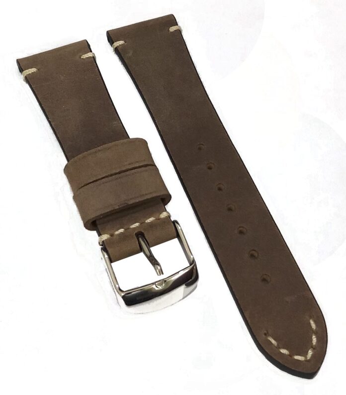 ewatchaccessories 19mm Genuine Leather Watch Band Strap Fits Speemaster Moon Dark Brown Silver Buckle