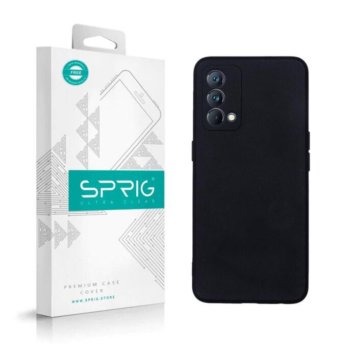 SPRIG Compatible with Realme GT Master Edition 5G Phone TPU Basic Premium Back Cover Drop Tested Shock Proof Mobile Case for Men, Women, Boys and Girls(Black)