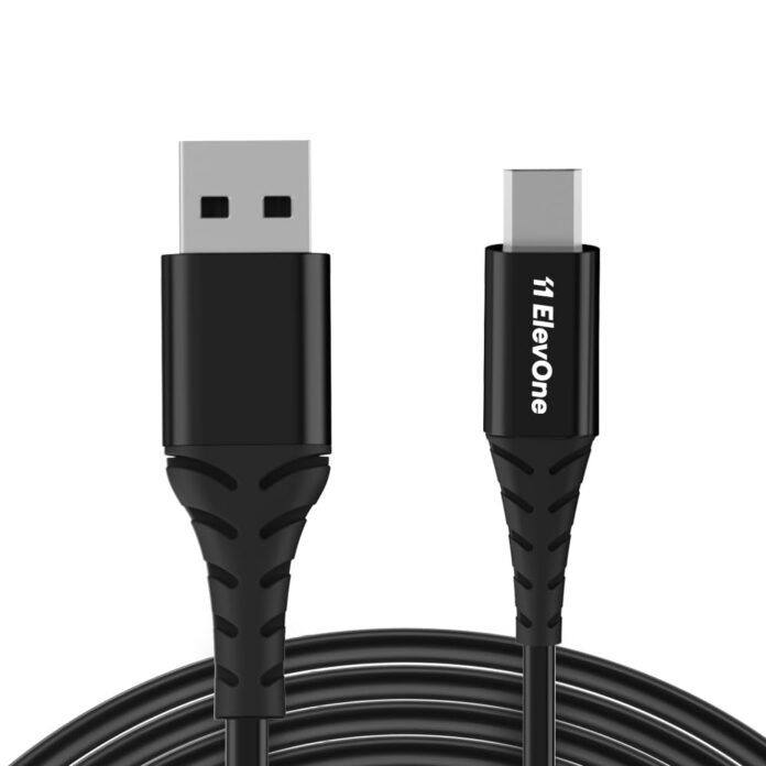 ElevOne Unbreakable 2A Fast Charging 1m Micro USB Cable for Smartphones, Tablets, Laptops & other Micro USB devices, 480Mbps Data Sync (ECM-1 Black)