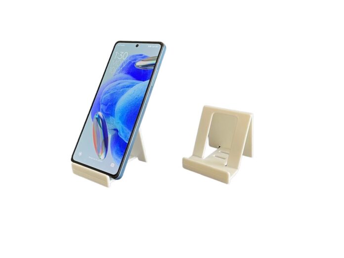 Jinka Mobile Stand with Flodable Plastic Body, Anti Skid Design, Light Weight for All Smartphones (White Color) Pack of 2 Stands.