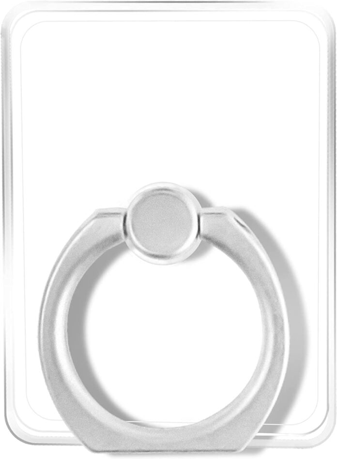 KolorFish Transparent Phone Ring Stand Holder Mobile Phone Ring Holder Finger Grip 360 Degree Rotation (Transparent Square)