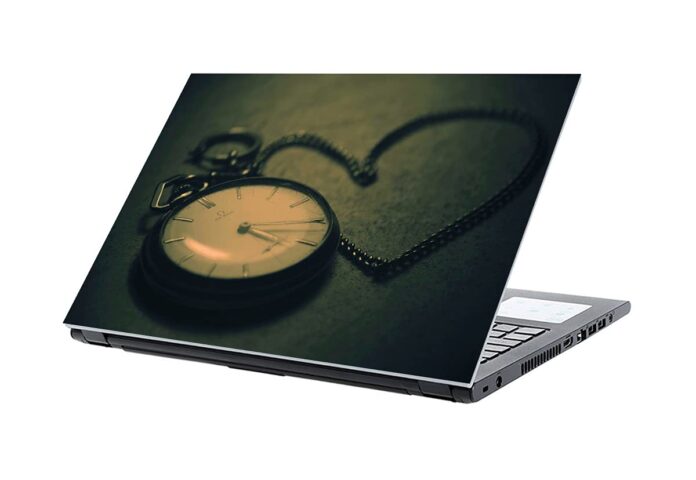 Namaste Home 15 inch Laptop Skin - Omega Pocket Watch - Laptop Sticker - HD Quality (Eco Matte Vinyl, 15.6 inch, Multicolor)