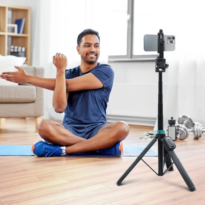 SKYVIK SIGNIPOD 1.75 metre Selfie Stick/Tripod Sturdy Stand with Blutooth Remote for Selfie/Video Recording/Photo/Live Stream/Vlog/YouTube for Smartphone, iPhone, Action Camera, Mics and Lights