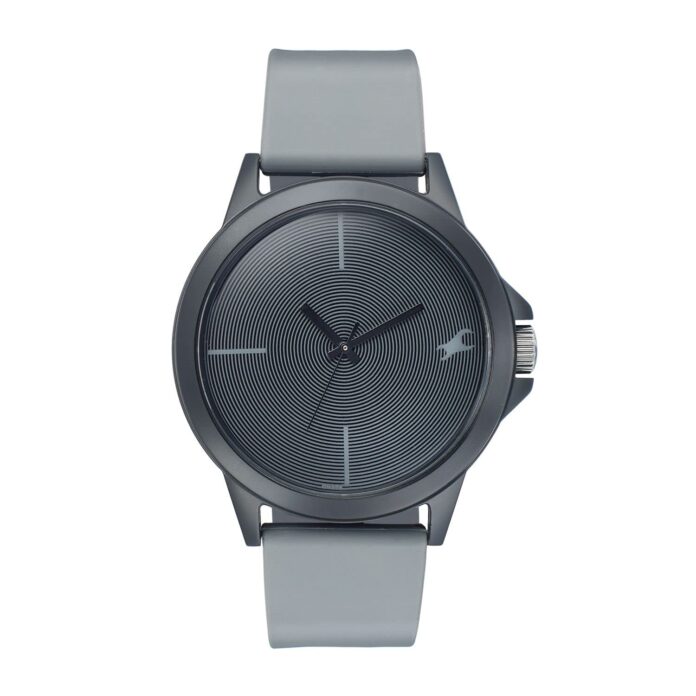 Fastrack Tees Quartz Analog Grey Dial Grey Silicone Strap Unisex Watch - NT38024PP63W