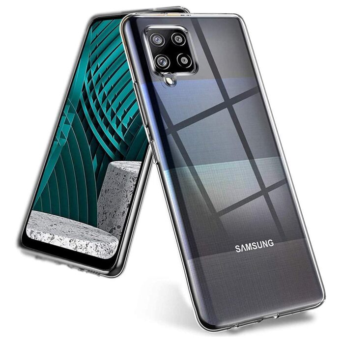 JGD PRODUCTS for Samsung Galaxy F12/Samsung Galaxy M12 /Samsung Galaxy A12 Premium Transparent Soft Silicon Back Cover [Transparent]