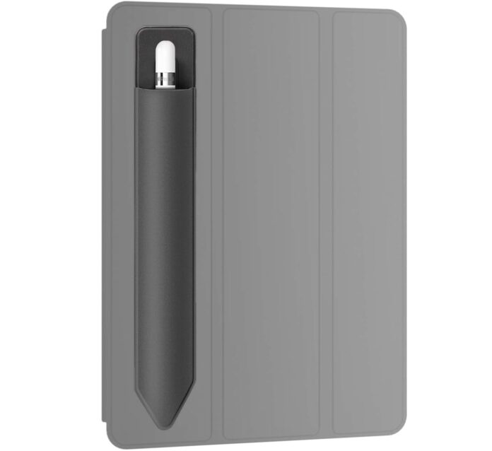 Mizi Pencil Holder Sticker for Apple Pencil Pro, Apple Pencil (USB-C), 1st and 2nd Gen, Elastic Stylus Pocket Pouch Adhesive Pen Sleeve Attached to Case for Apple Pencils and Other Stylus Pens - Gray