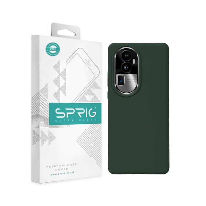 SPRIG Compatible with Oppo Reno 10 Pro Plus Phone Liquid Silicone Cover Premium Back Cover Drop Tested Shock Proof Mobile Case for Men, Women, Boys and Girls with Camera Protection (Dark Green)