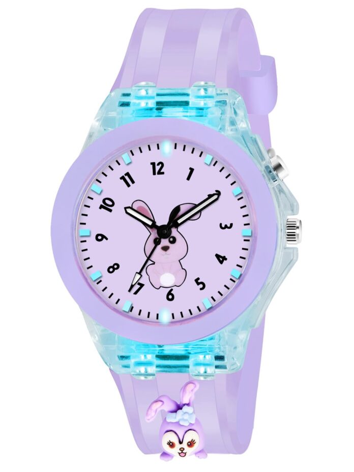 Shocknshop Silicone 3D Flying Unicorn Children Kids Girls Multi Color Analog Led Lights Watch for Girls Kids Watch Gift Birthday Baby Girl Watch Suitable Girls of Age 3-13 Years