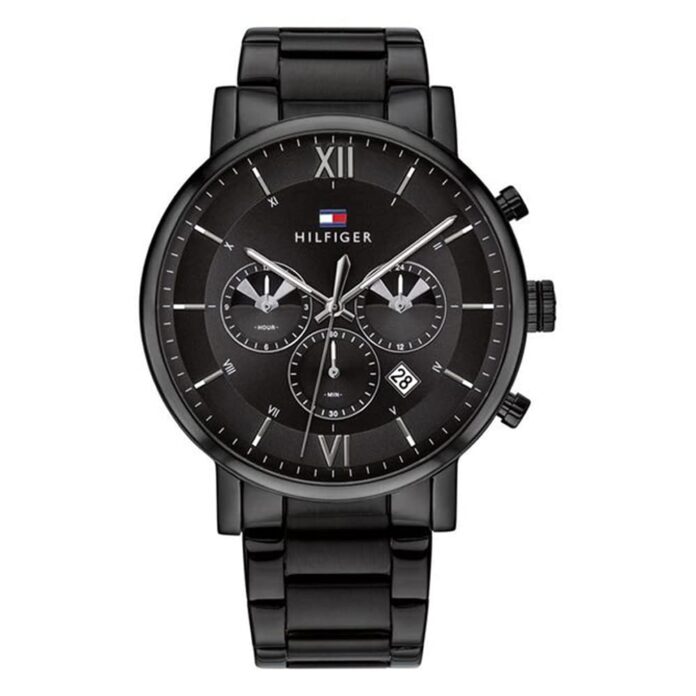 Tommy Hilfiger Mens 44 Evan Black Dial Zinc Alloy Watch - NCTH1710410