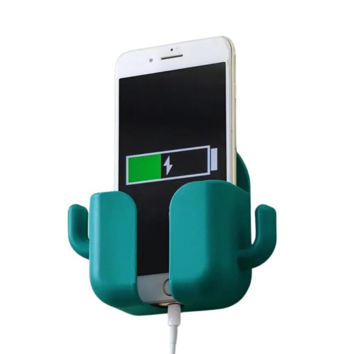 Upkaranwale Wall Mounted Mobile Stand Storage Case for Remote, Wall Mounted Mobile/Multi Purpose with Hole for Phone Charging (Green, Pack of 1)