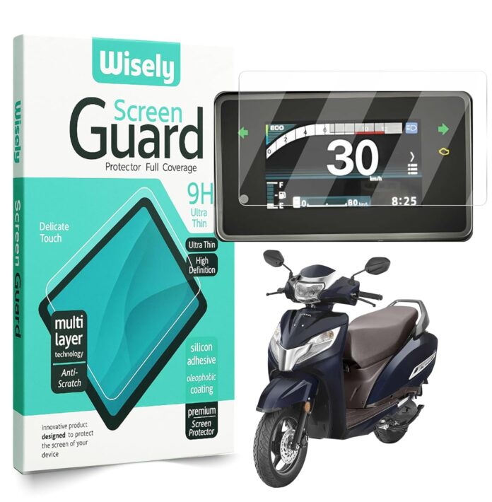 Wisely Premium Screen Guard for Honda Activa 125 (2025) | Activa 110 DLX Digital Meter Protector Scooter Instrument Cluster Touch Display, Anti Scratch, HD Clear